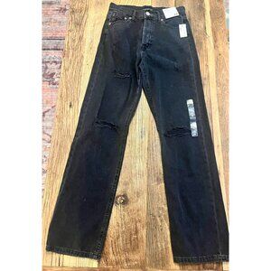 Aero Aeropostale 90’s Baggy High Waisted 2R Distressed Black Jeans Denim Y2K NWT